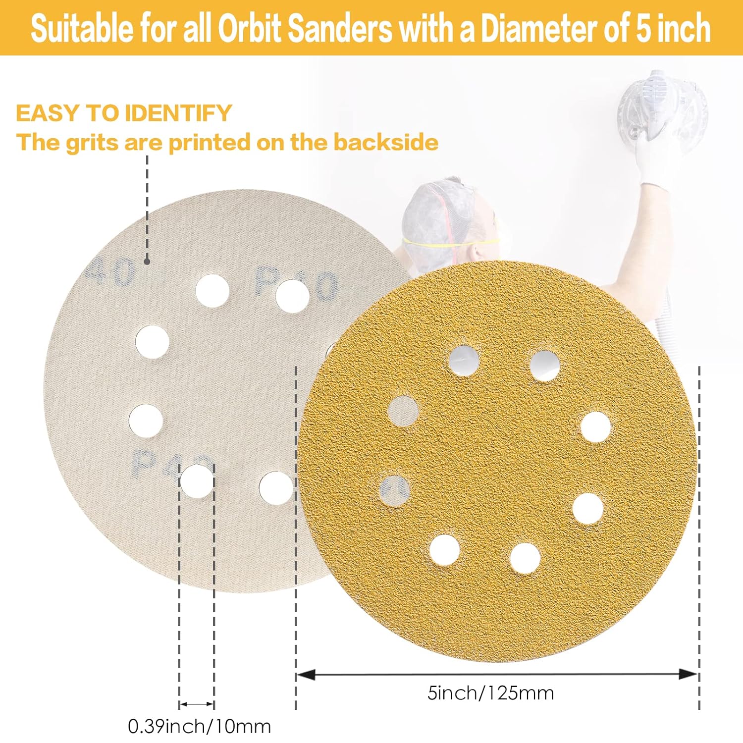10-100PCS 5인치 8홀 샌딩 디스크 40-800 - Random Orbital Sander 리뷰 및 가격