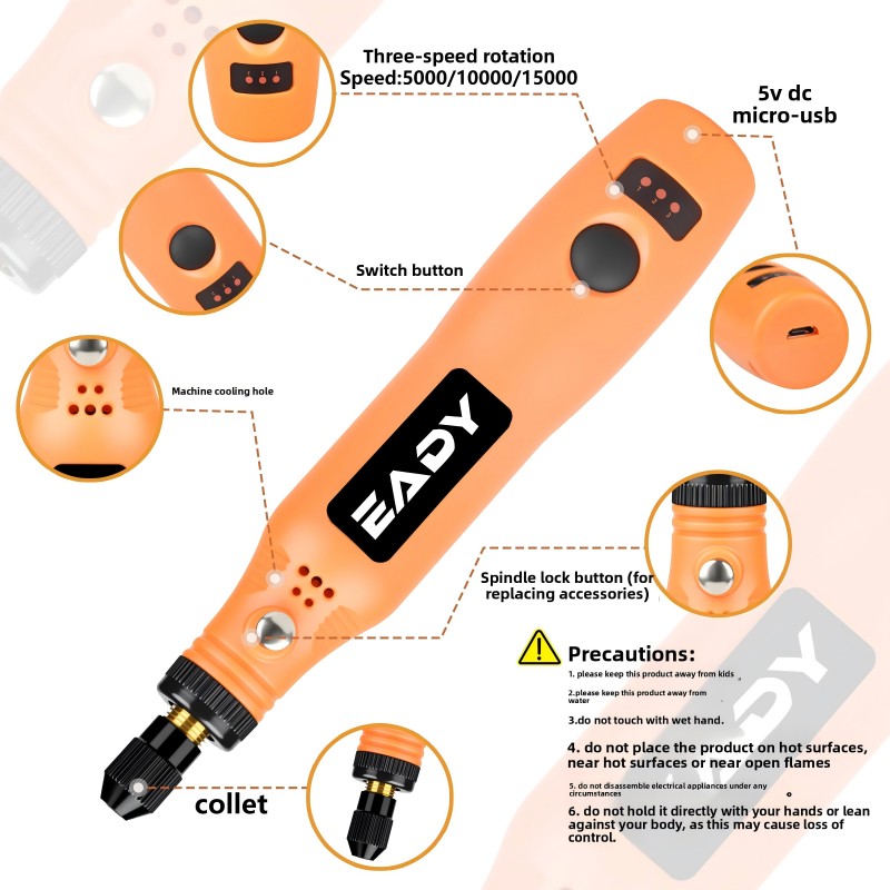 USB 무선 로터리 공구 키트 – 금속 연마, 모형 제 - Power Tools Spare Parts 리뷰 및 가격