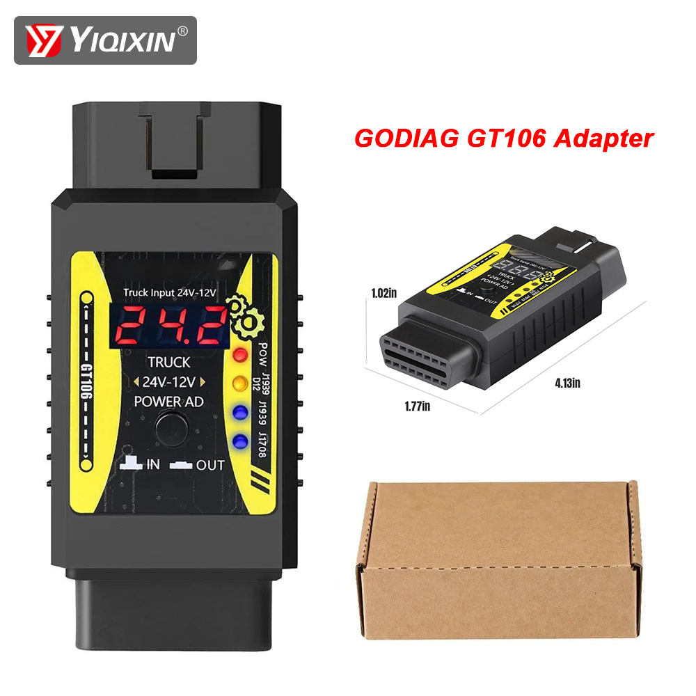 Godiag GT106 Plus 대형 트럭 어댑터 24 - Power Tools Technician 리뷰 및 가격